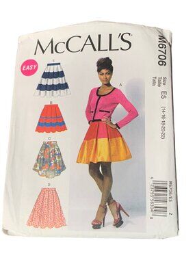 McCalls M6706 Misses Skirt Petticoat Sewing Pattern Size 14-16-18-20-22 Uncut